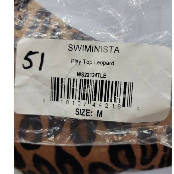 Christian Lacroix x Swiminista Leopard Animal Print Play Bikini Top Medium - Picture 8 of 8